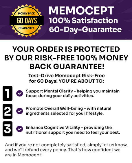 Memocept ingredients for brain support and mental clarity